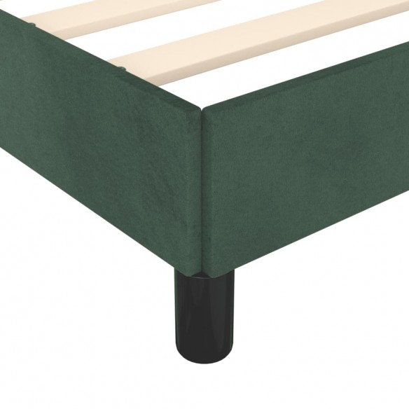 Cadre de lit Vert foncé 140x190 cm Velours