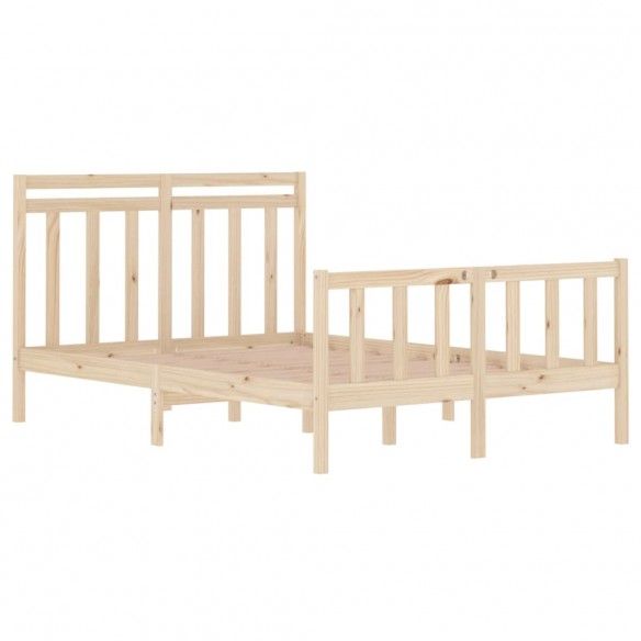 Cadre de lit Bois massif 140x190 cm