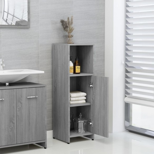 Armoire de bain Sonoma gris 30x30x95 cm Bois d'ingénierie