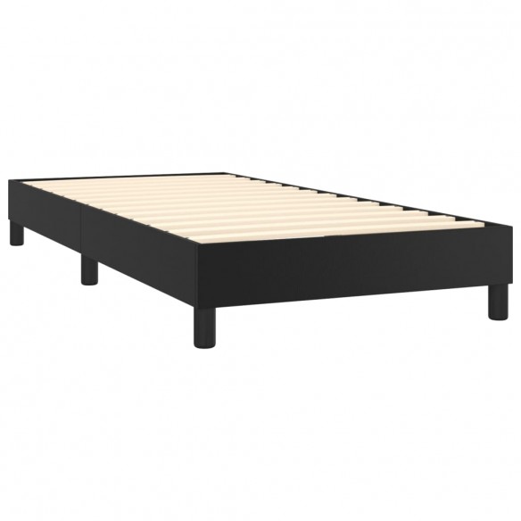 Cadre de lit avec matelas Noir 100x200 cm Similicuir