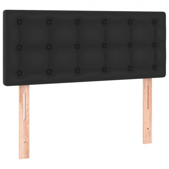 Cadre de lit avec matelas Noir 100x200 cm Similicuir