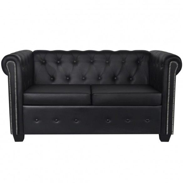 Canapé Chesterfield à 2 places et à 3 places noir