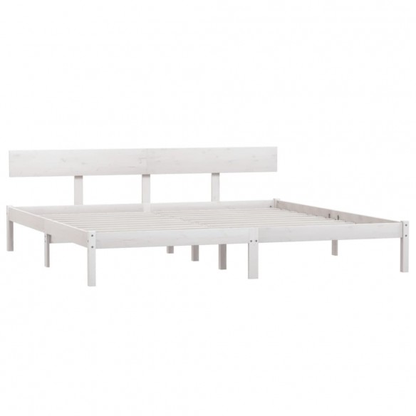 Cadre de lit Blanc Bois de pin massif 180x200 cm UK Super King