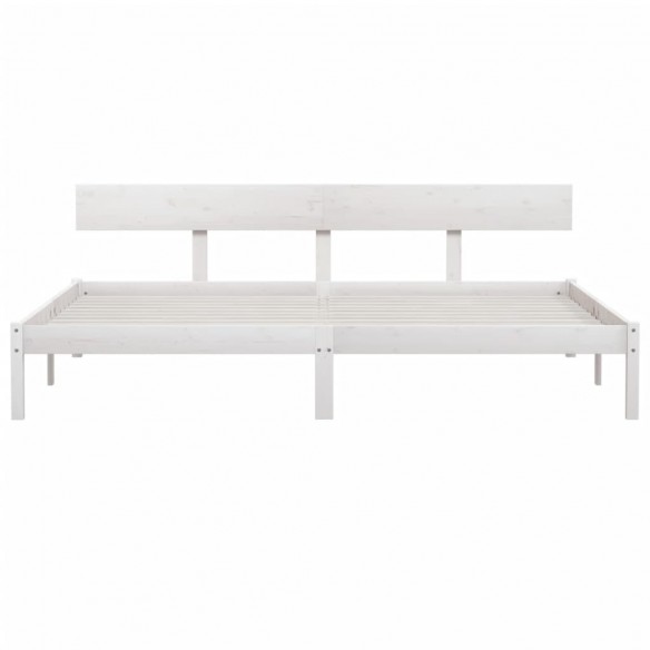 Cadre de lit Blanc Bois de pin massif 180x200 cm UK Super King