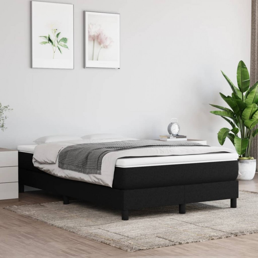 Matelas de lit à ressorts ensachés Noir 120x200x20 cm Tissu