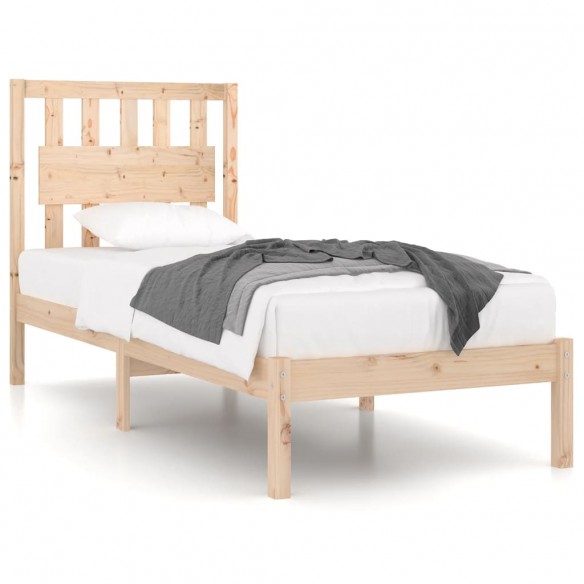 Cadre de lit bois de pin massif 90x190 cm simple