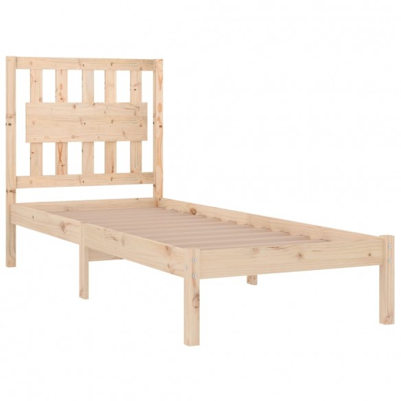 Cadre de lit bois de pin massif 90x190 cm simple