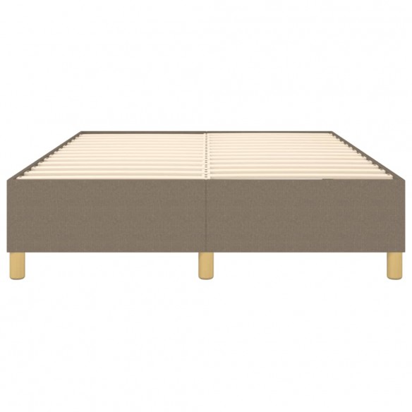 Cadre de lit Taupe 140x190 cm Tissu