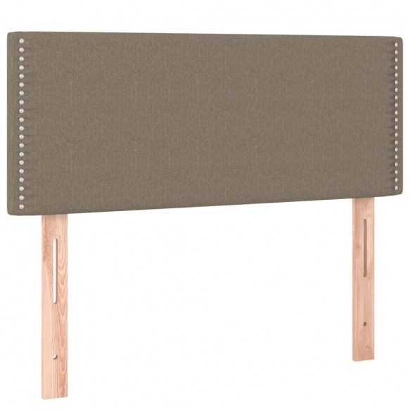 Cadre de lit avec matelas Taupe 90x200 cm Tissu