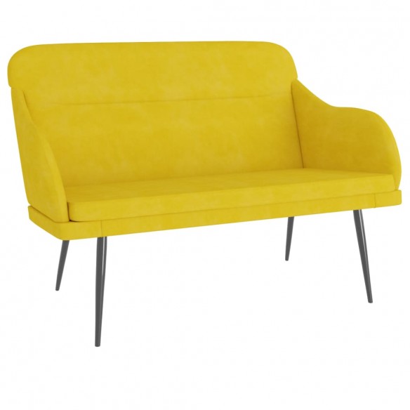 Banc Jaune 110x76x80 cm Velours