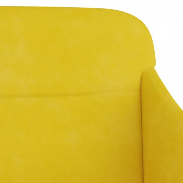 Banc Jaune 110x76x80 cm Velours