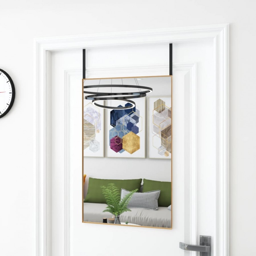 Miroir de porte Doré 50x80 cm Verre et aluminium