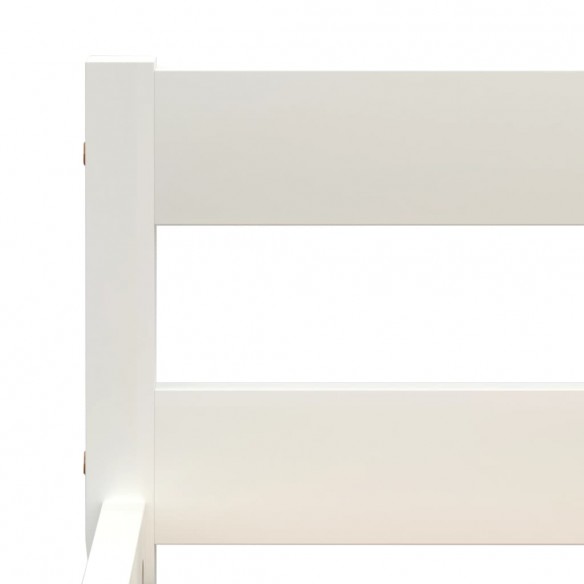 Cadre de lit Blanc Bois de pin massif 90 x 200 cm