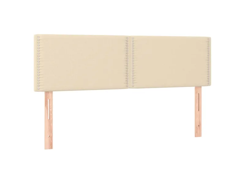 Tête de lit à LED Crème 144x5x78/88 cm Tissu