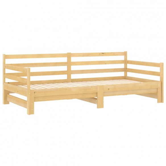 Lit coulissant 2x(90x200) cm Bois de pin massif