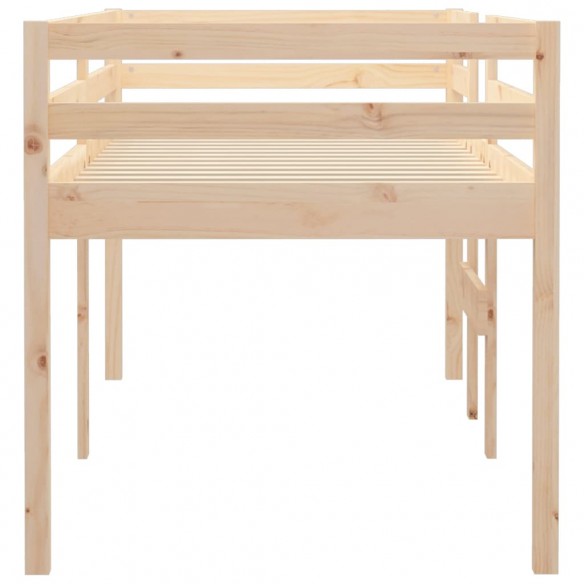 Lit haut 90x190 cm Bois de pin massif