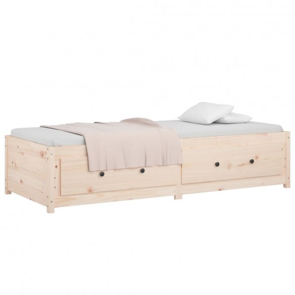 Lit de jour 75x190 cm Petit simple Bois de pin massif