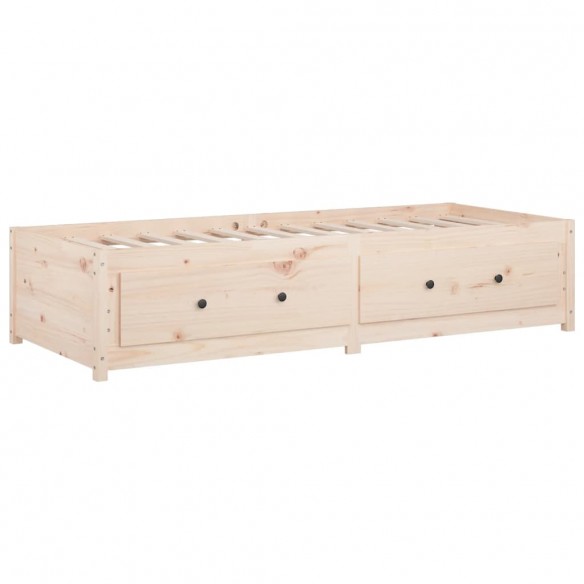 Lit de jour 75x190 cm Petit simple Bois de pin massif