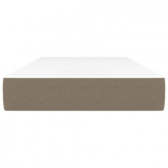 Matelas de lit à ressorts ensachés Taupe 90x190x20 cm Tissu