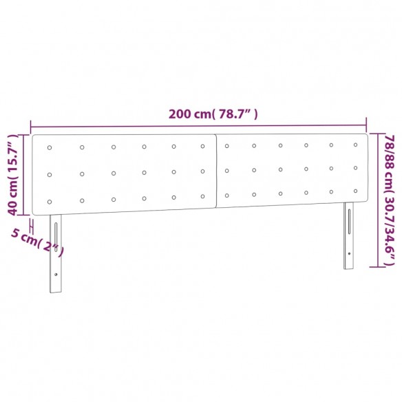 Têtes de lit 2 pcs Noir 100x5x78/88 cm Similicuir