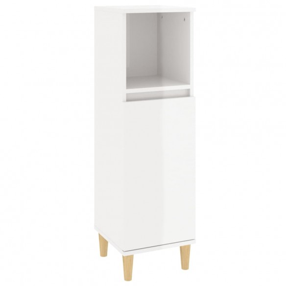 Armoire de salle de bain blanc brillant 30x30x100 cm