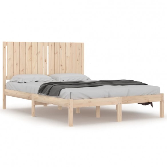 Cadre de lit Bois de pin massif 140x190 cm