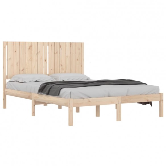 Cadre de lit Bois de pin massif 140x190 cm