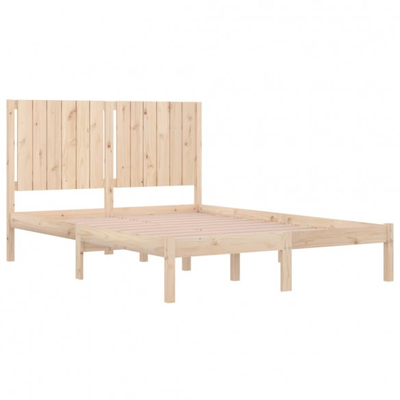 Cadre de lit Bois de pin massif 140x190 cm