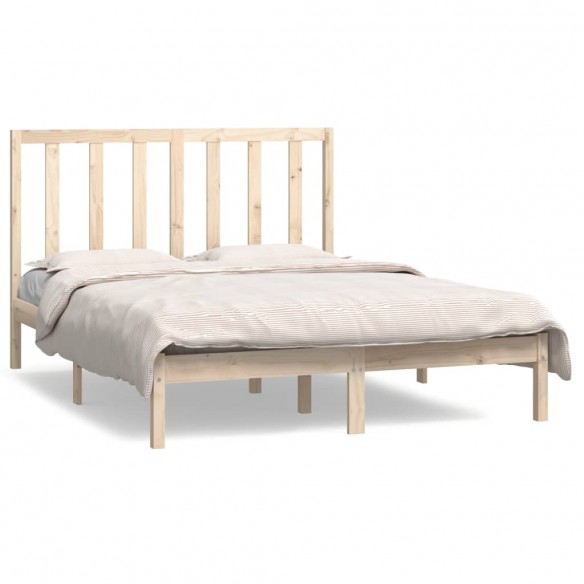 Cadre de lit Bois de pin massif 140x190 cm