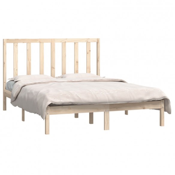 Cadre de lit Bois de pin massif 140x190 cm