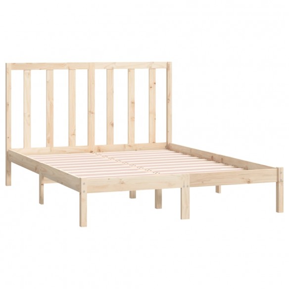 Cadre de lit Bois de pin massif 140x190 cm