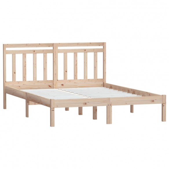 Cadre de lit Bois de pin massif 140x190 cm