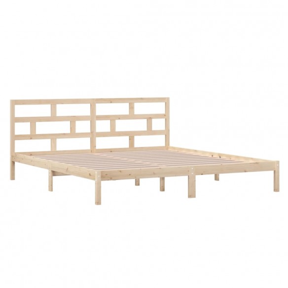 Cadre de lit Bois de pin massif 140x190 cm