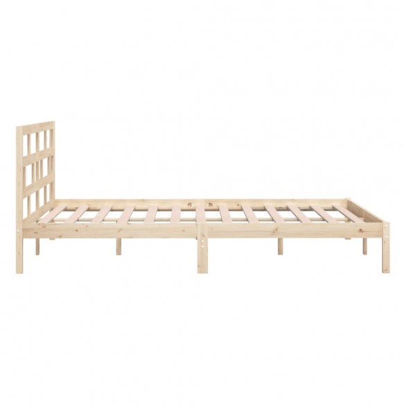 Cadre de lit Bois de pin massif 140x190 cm