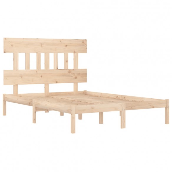 Cadre de lit Bois massif 140x190 cm