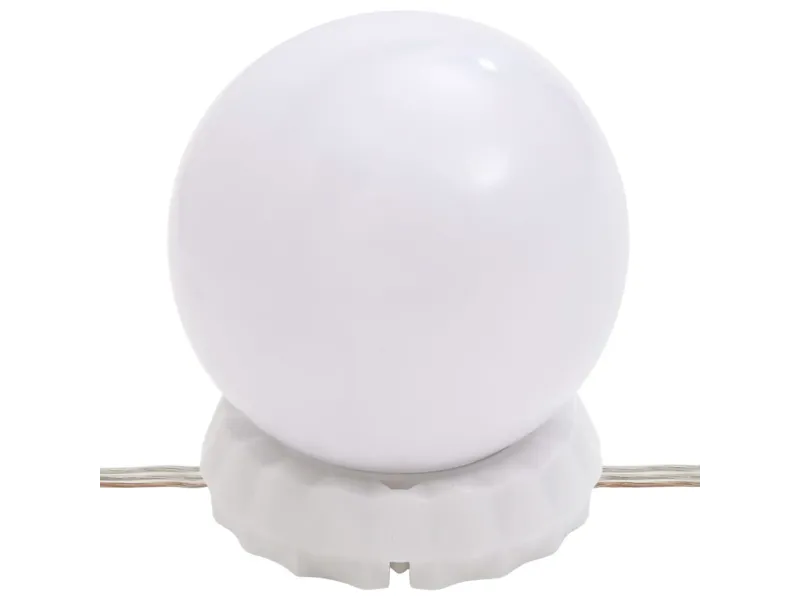 Miroir mural avec lumières LED 20x50 cm verre ovale