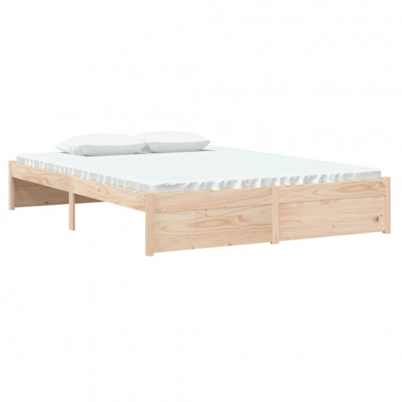 Cadre de lit bois massif 135x190 cm double