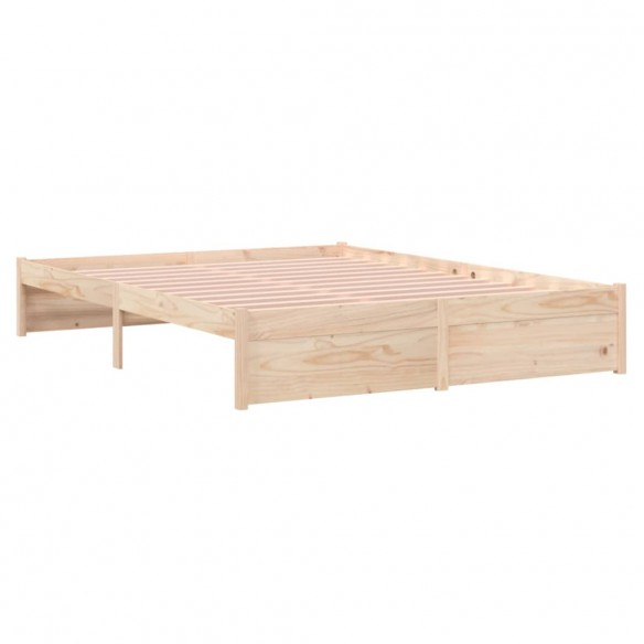 Cadre de lit bois massif 135x190 cm double