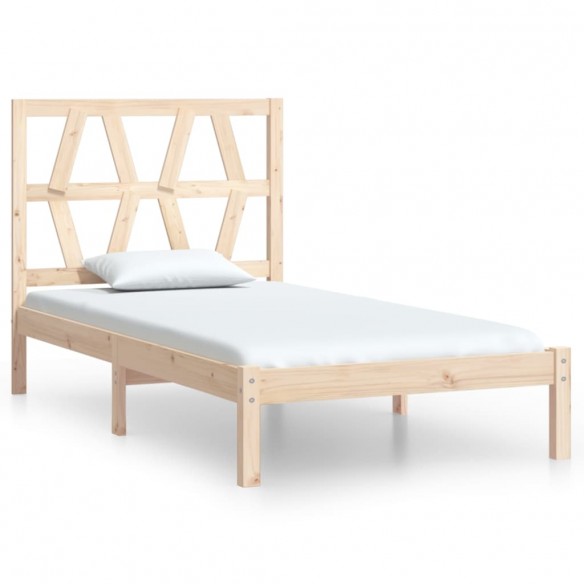 Cadre de lit bois de pin massif 90x190 cm simple