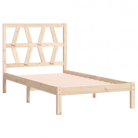 Cadre de lit bois de pin massif 90x190 cm simple