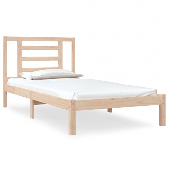 Cadre de lit bois de pin massif 90x190 cm simple