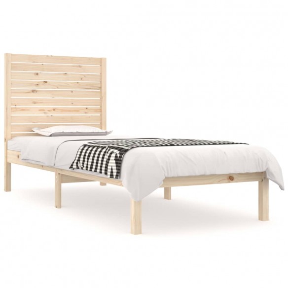 Cadre de lit bois massif 90x190 cm simple