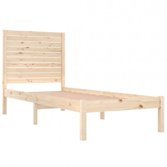 Cadre de lit bois massif 90x190 cm simple