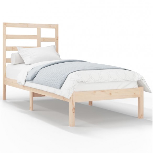 Cadre de lit bois massif 90x190 cm simple