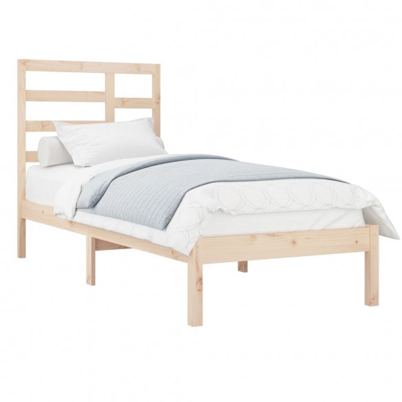 Cadre de lit bois massif 90x190 cm simple