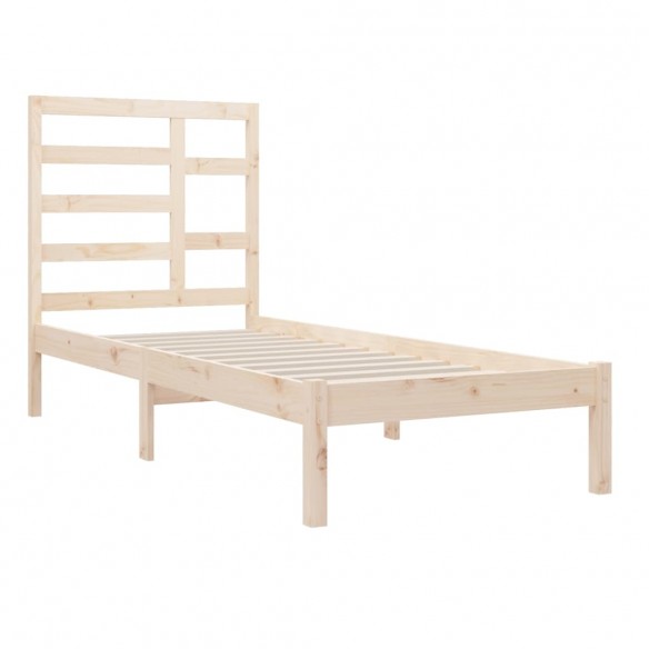 Cadre de lit bois massif 90x190 cm simple