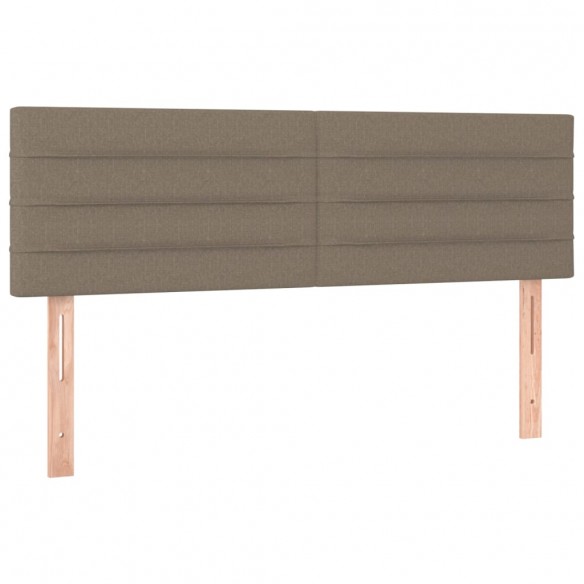 Cadre de lit avec matelas Taupe 140x200 cm Tissu