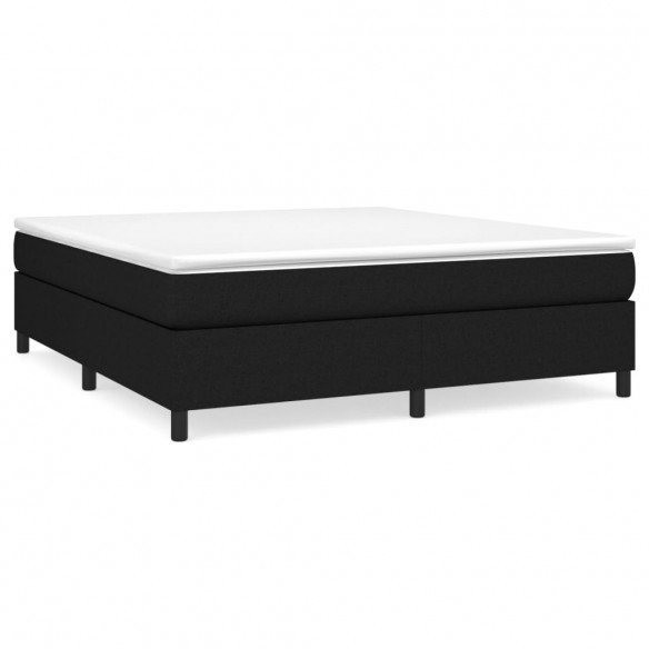 Cadre de lit avec matelas Noir 180x200 cm Tissu