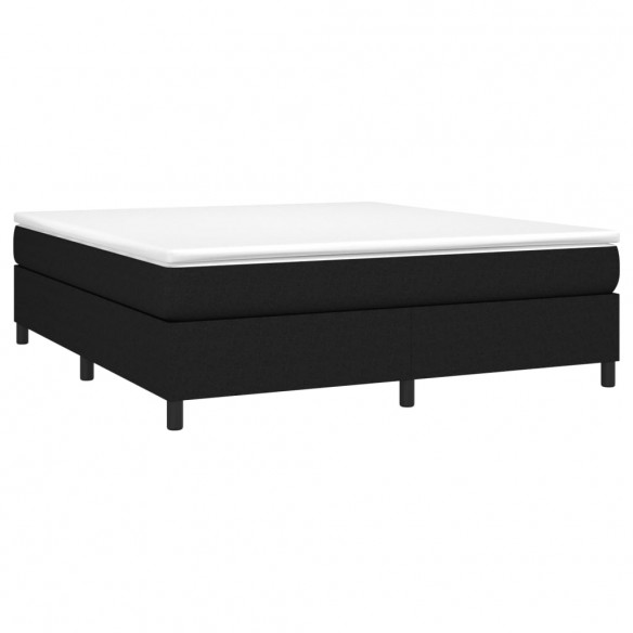 Cadre de lit avec matelas Noir 180x200 cm Tissu