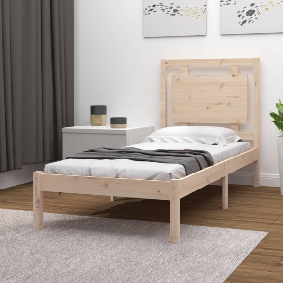 Cadre de lit bois massif 90x190 cm simple